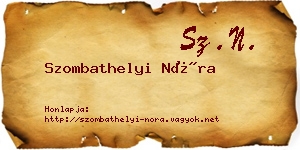 Szombathelyi Nóra névjegykártya